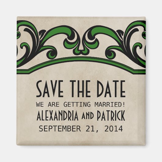 Groene gotische zwemmen sparen de Magnet van de Da (Voorkant)