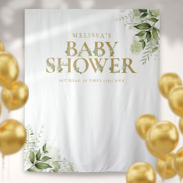 Groene Goud Baby Shower Foto Achtergrond Wandkleed