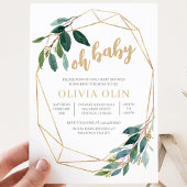 Groene Goud Baby Shower Kaart
