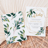 Groene Goud Baby Shower Kaart