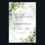 Groene goud boho bruidsshower welkomstbord poster<br><div class="desc">Groene goud boho bruidsshower welkomstbord, neem contact met me op voor bijpassende items of voor maatwerk, Blush Roses ©</div>