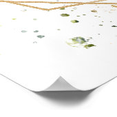 Groene goud boho bruiloftsshower welkomstbord poster (Hoek)
