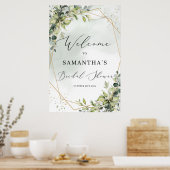 Groene goud boho bruiloftsshower welkomstbord poster (Keuken)