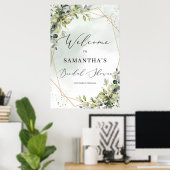 Groene goud boho bruiloftsshower welkomstbord poster (Thuiskantoor)