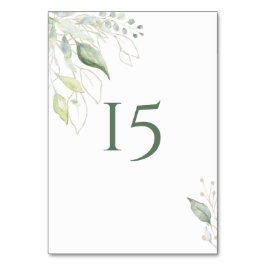 Groene Goud Botanische Bladeren Waterverf Kaart