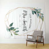 Groene Goud Bruidsfeest Achtergrond Fotocabine Wandkleed (In Situ (horizontaal))