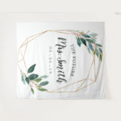 Groene Goud Bruidsfeest Achtergrond Fotocabine Wandkleed (Voorkant (horizontaal))