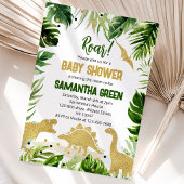 Groene Goud Dinosaurus Baby Shower Kaart