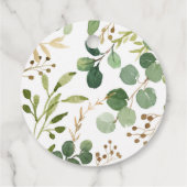 Groene Goud Eucalyptus Babyborrel Bedankjes Labels (Achterkant)