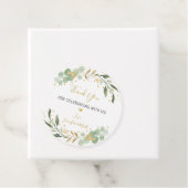 Groene Goud Eucalyptus Babyborrel Bedankjes Labels (In situ)