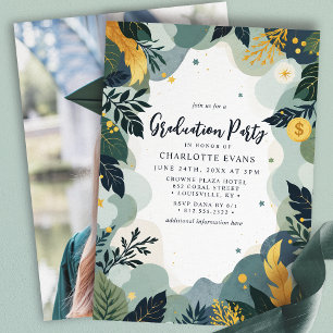 Groene Goud Financieel Bedrijfsfoto Afstuderen Kaart