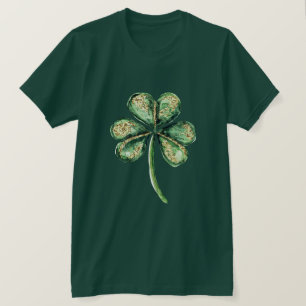 Groene Goud Glamour Klaver T-shirt