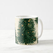 Groene Goud Kerstbomen Koffiemok (Voorkant rechts)