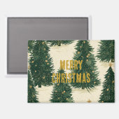 Groene Goud Kerstbomen Magneet (Voorkant / Achterkant)