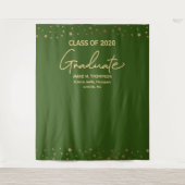 Groene goud Klas van 2020 achtergrondfoto afstuder Wandkleed (Voorkant)