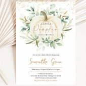 Groene Goud Pompoen Baby Shower Kaart