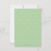 Groene Goud Witte Bloem Bruiloft RSVP-kaarten RSVP Kaartje (Achterkant)