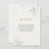 Groene goudbladeren Bachelorette Weekend Itinerary (Achterkant)