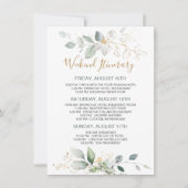 Groene goudbladeren Bachelorette Weekend Itinerary (Voorkant)