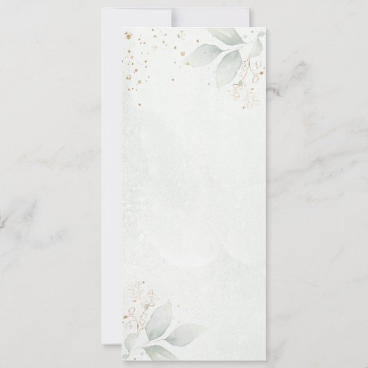 Groene goudbladeren Bachelorette Weekend Itinerary Kaart (Achterkant)