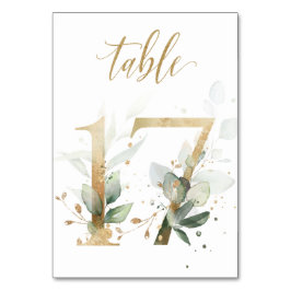Groene goudbladeren Tabel 17, tabelnummer Kaart