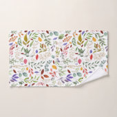 Groene goudblauwe bladeren bad handdoek (Handdoek)