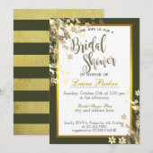 Groene goudbloem Glitter Vrijgezellenfeest Decorat Kaart (Voorkant / Achterkant)