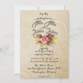 Groene goudbloem Rustic Elegant White Wedding Kaart (Voorkant)