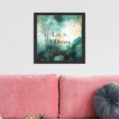 Groene goudbomen canvas afdruk (Insitu (Woonkamer))