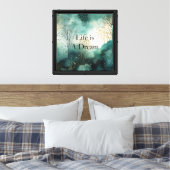 Groene goudbomen canvas afdruk (Insitu (Slaapkamer))