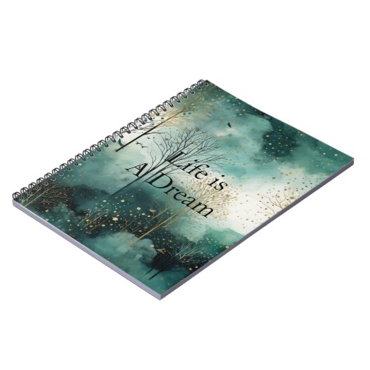 Groene goudbomen notitieboek (Linkerzijde)