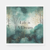 Groene goudbomen servet (Voorkant)