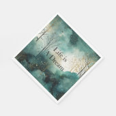 Groene goudbomen servet (Hoek)