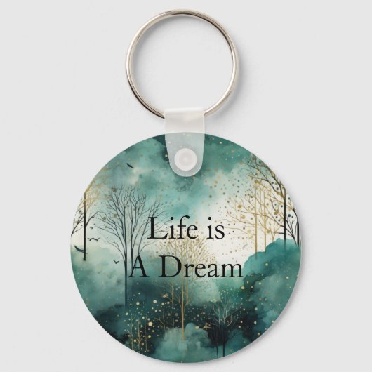 Groene goudbomen sleutelhanger (Voorkant)