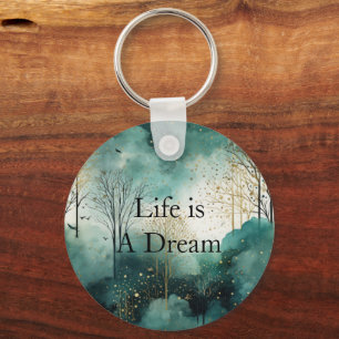 Groene goudbomen sleutelhanger