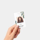 GROENE GOUDE EUCALYPTUS WERKGELEGENHEID FOTOBARCOD BADGE (Handheld)