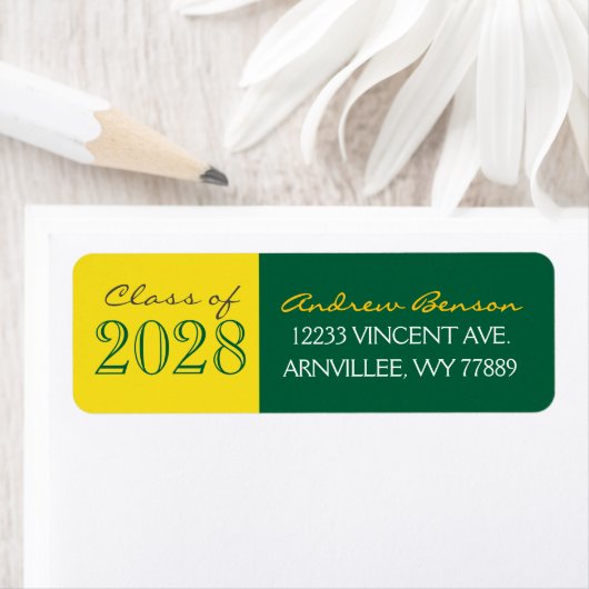 Groene & Gouden Afstudeer Retouradres Labels (Insitu)
