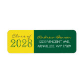Groene & Gouden Afstudeer Retouradres Labels (Voorkant)