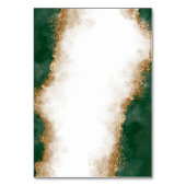 Groene & Gouden Agaat Trouwtafel Nummer Kaart (Achterkant)