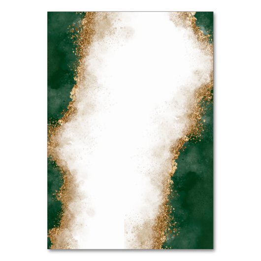 Groene & Gouden Agaat Trouwtafel Nummer Kaart (Achterkant)