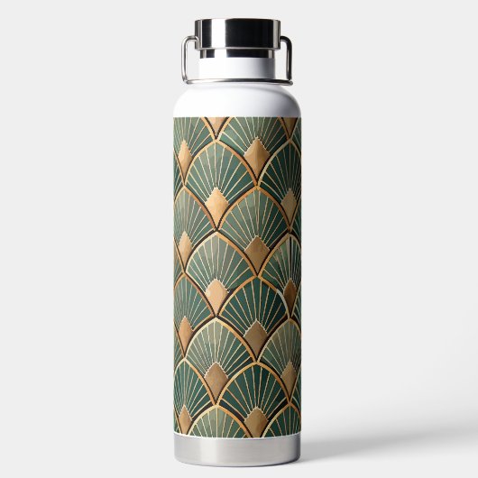 GROENE & GOUDEN ART DECO PATRONEN WATERFLES (Achterkant)