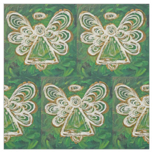 Groene Gouden Beschermengel Kunststof Materiaal Stof