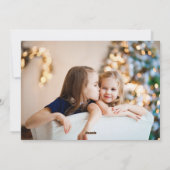 Groene Gouden Bessen Bewegende Familie Monogram 2  Feestdagenkaart (Achterkant)