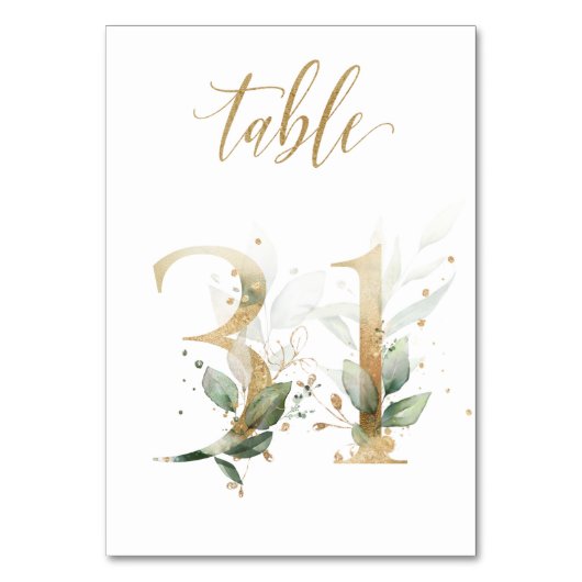 Groene Gouden Bladeren Tafel 31, Tafelnummer (Voorkant)