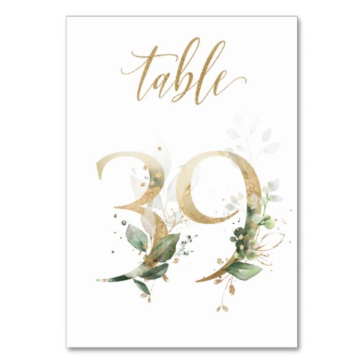 Groene Gouden Bladeren Tafel 39, Tafelnummer (Voorkant)