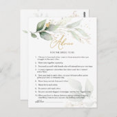 Groene & gouden bladgroei Advies voor de aanstaand Briefkaart (Voorkant / Achterkant)