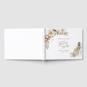Groene & Gouden Boheemse Boho Bruiloft Gastenboek (Volledig)