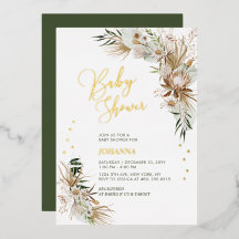 Groene & Gouden Boho Botanische Baby Shower 