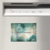 Groene Gouden Bomen Kerst Magneet (Insitu (Vaatwasser))