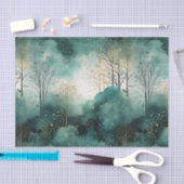 Groene Gouden Bomen Kerst Tissuepapier (Craft)